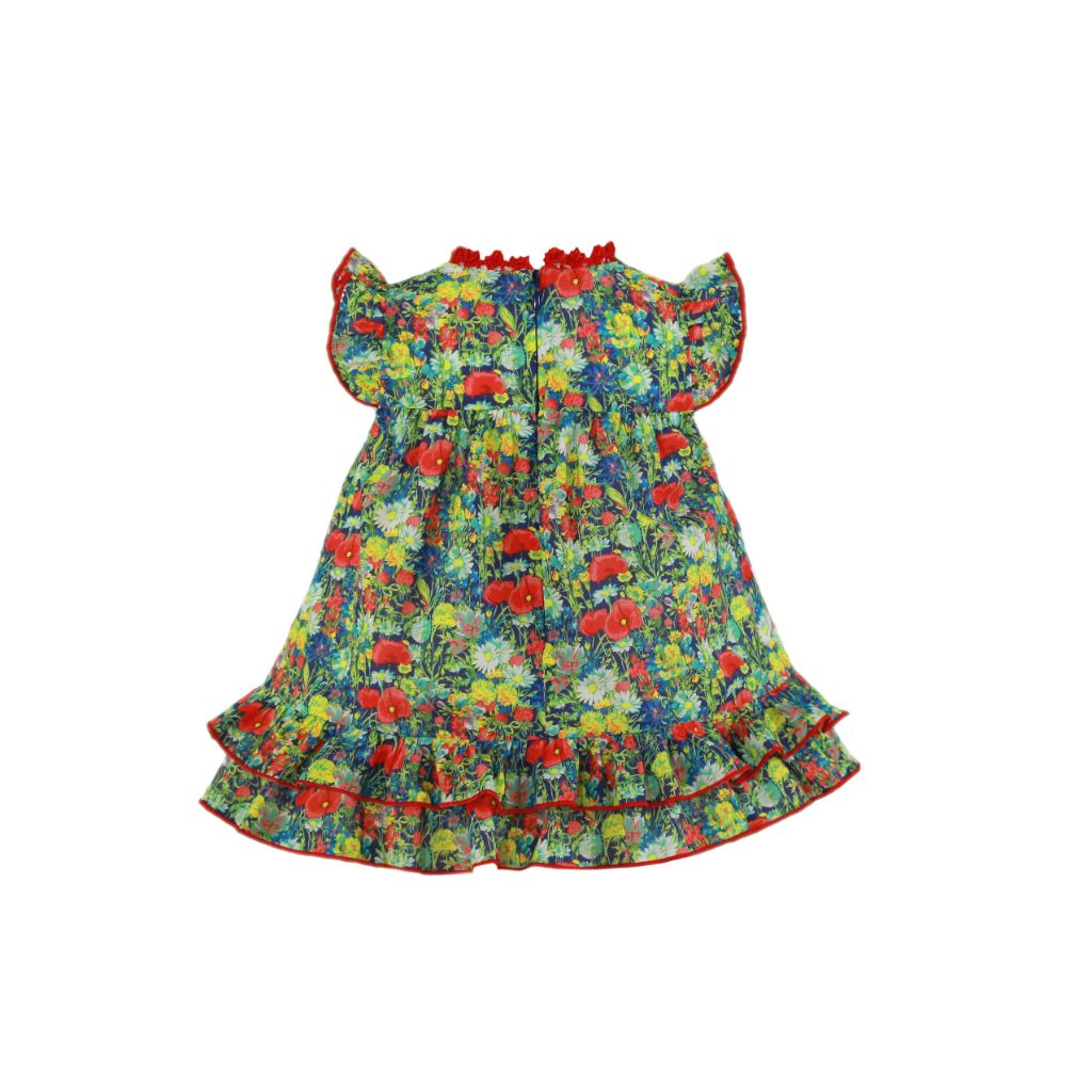 VESTIDO BEBE ROJO FLORAL